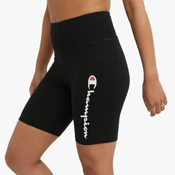 Champion Pants - CHAMPION | Black White Red Bike Bicycle Style Athletic Shorts Graphic | Large